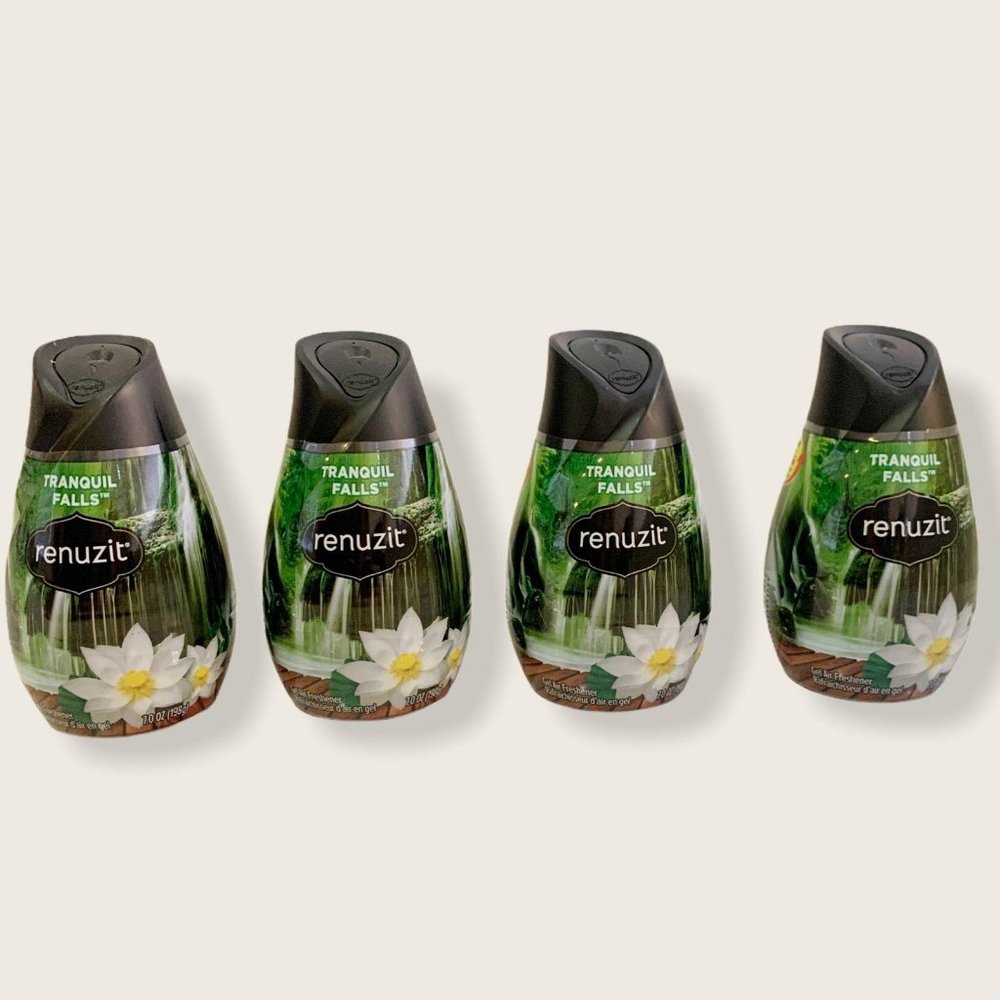 4X Renuzit Tranquil Falls Relaxing Themed Gel Cone